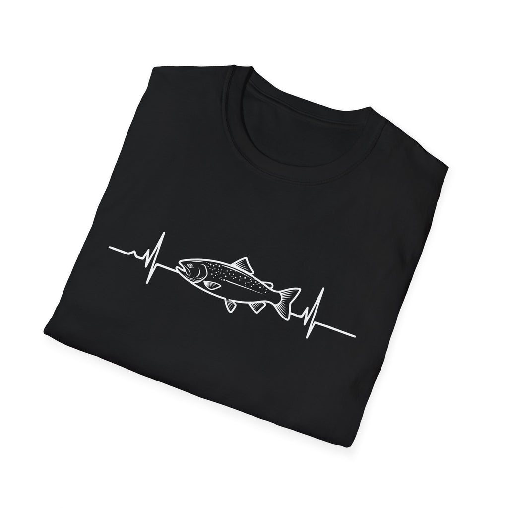 Trout Heartbeat Line T-Shirt | Fishing Graphic