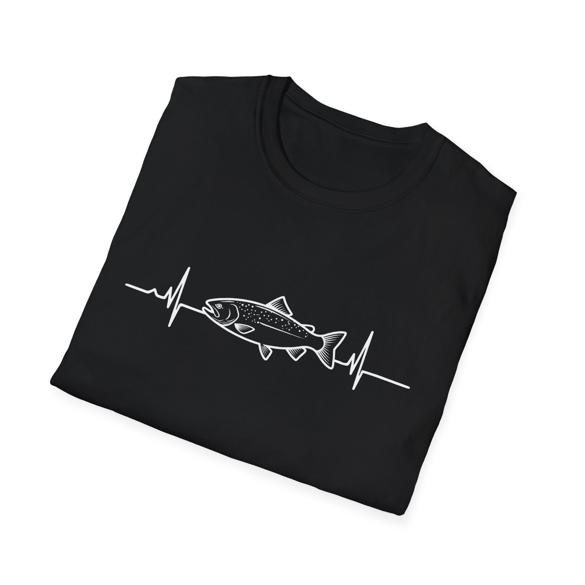 Trout Heartbeat Line T-Shirt | Fishing Graphic