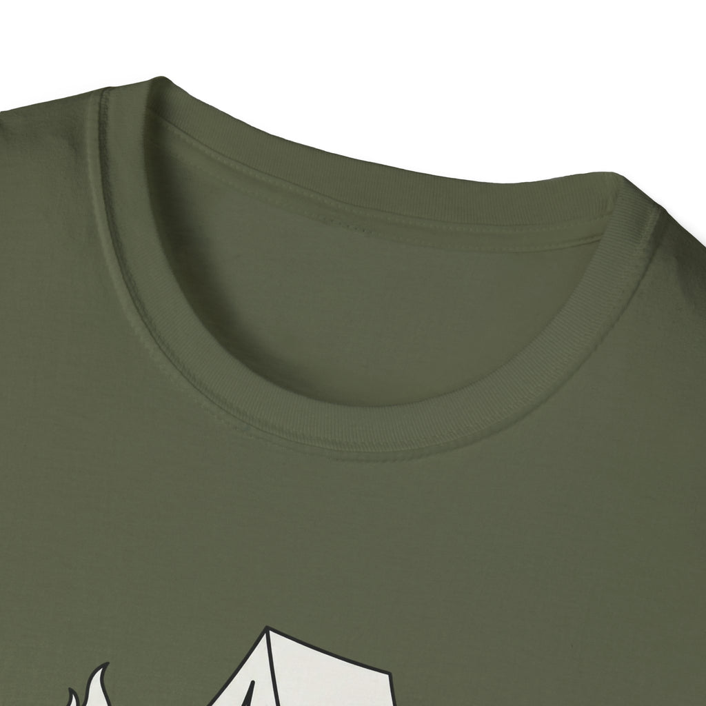 Guess Ill Stay camping tee | Tent and campfire graphic T-Shirt