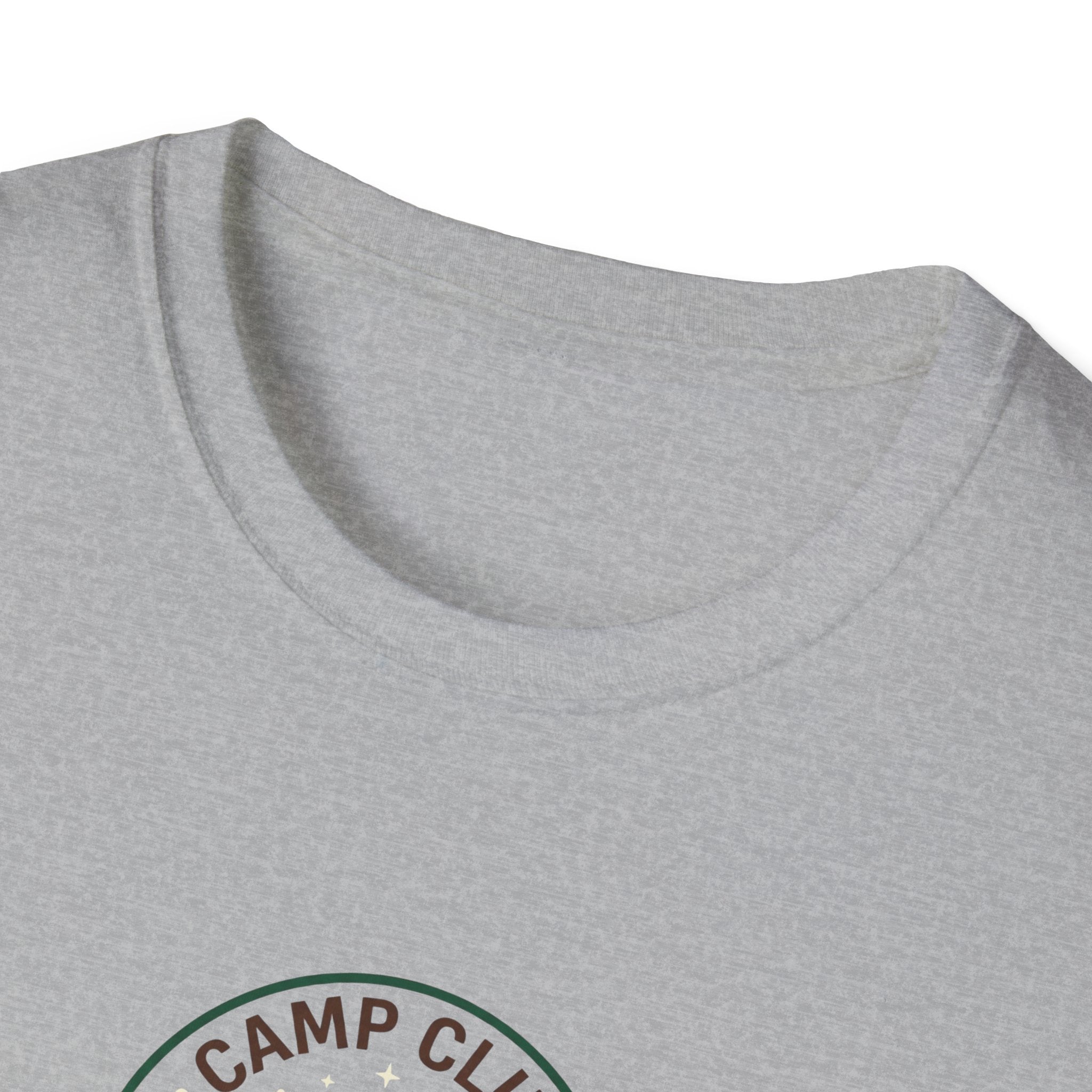 Camp Club We Tried T-Shirt | Camping Badge, Mountains & Pine Trees