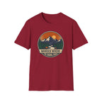 Wander Where The Signal Fades T-Shirt | Mountain Sunset Camping Design