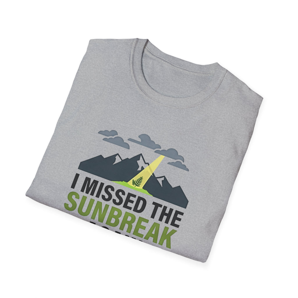 I Missed the Sunbreak Again T-Shirt | Mountain Lightning Graphic Tee