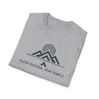 Sleep Outside Stay Simple T-Shirt | Mountain Camping Graphic Tee