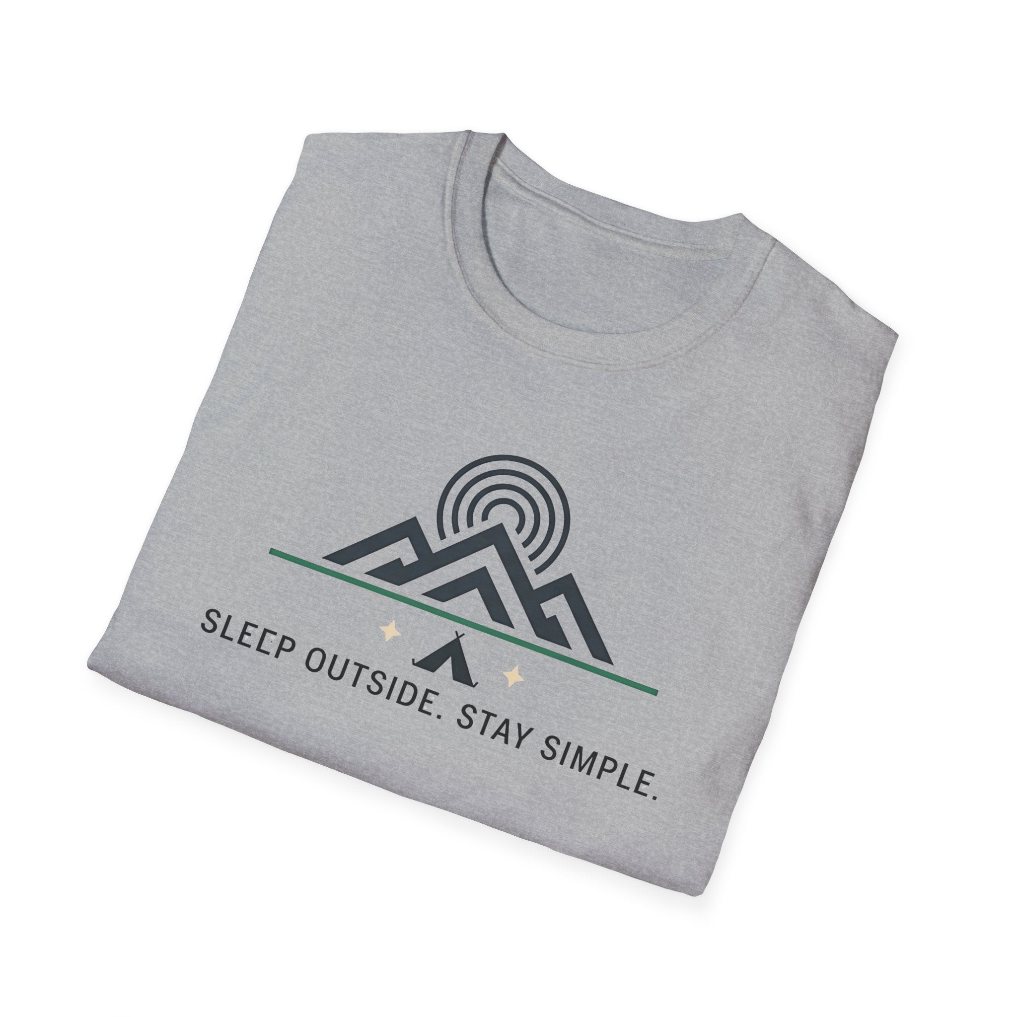 Sleep Outside Stay Simple T-Shirt | Mountain Camping Graphic Tee