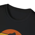Bigfoot Silhouette Sunset T-Shirt | Retro Sasquatch Design