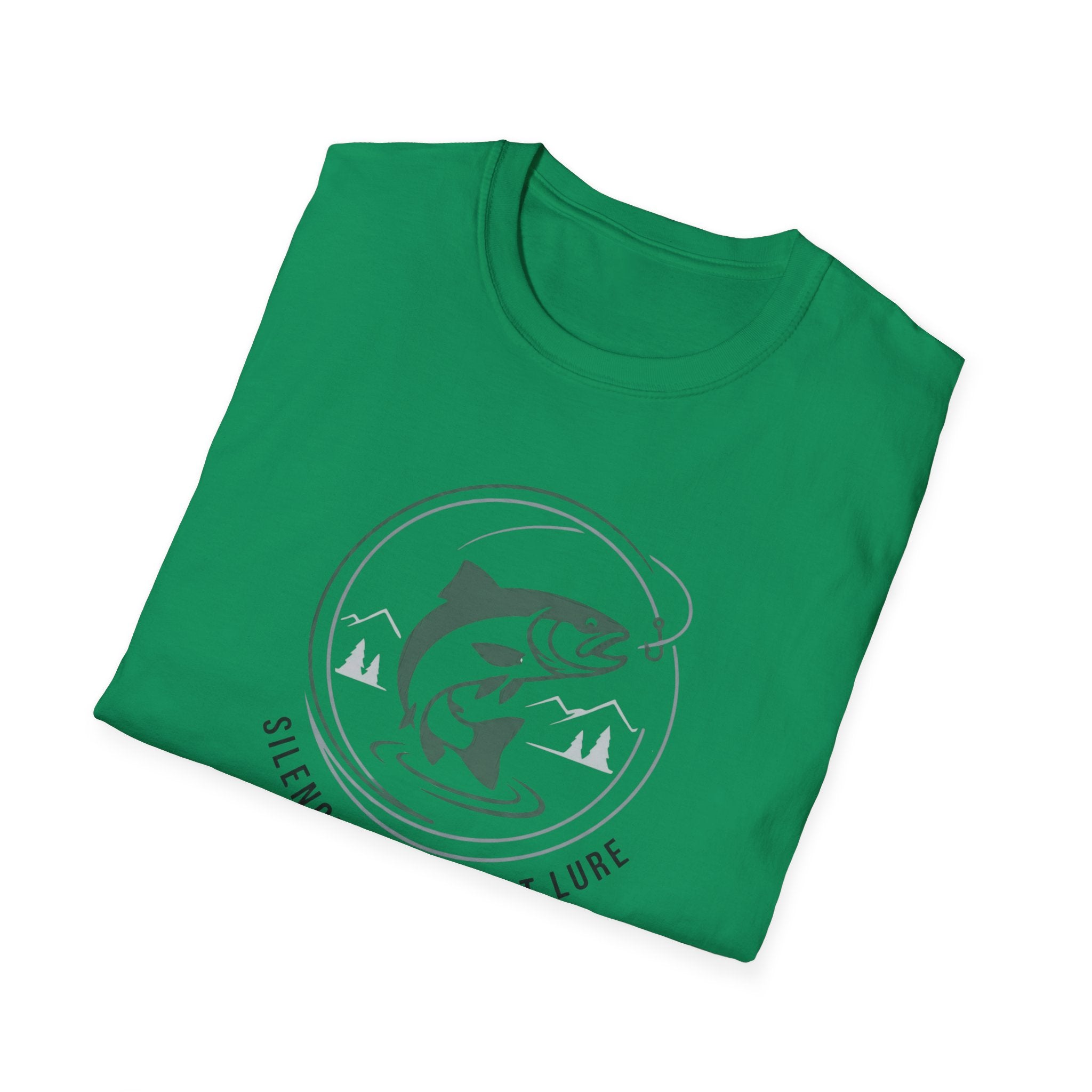 Fishing Trout Illustration T-Shirt | 'Silence Is The Best Lure' Outdoor Angler Tee
