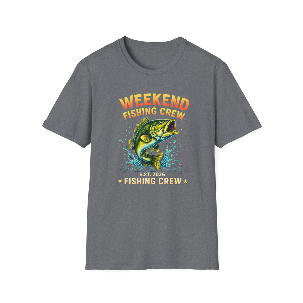 Weekend Fishing Crew T-Shirt | Bass Fish Illustration, Angler Tee