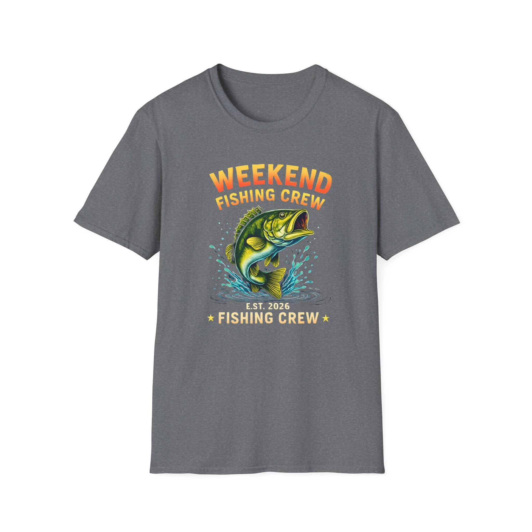 Weekend Fishing Crew T-Shirt | Bass Fish Illustration, Angler Tee