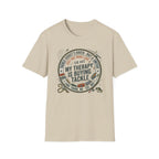 My Therapy Is Buying Tackle Fishing T-Shirt | Fishing Rod Reel Bait Angler Tee
