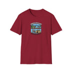 Camping Reality T-Shirt | Scenic Tent, Lake, Mountains Outdoor Adventure