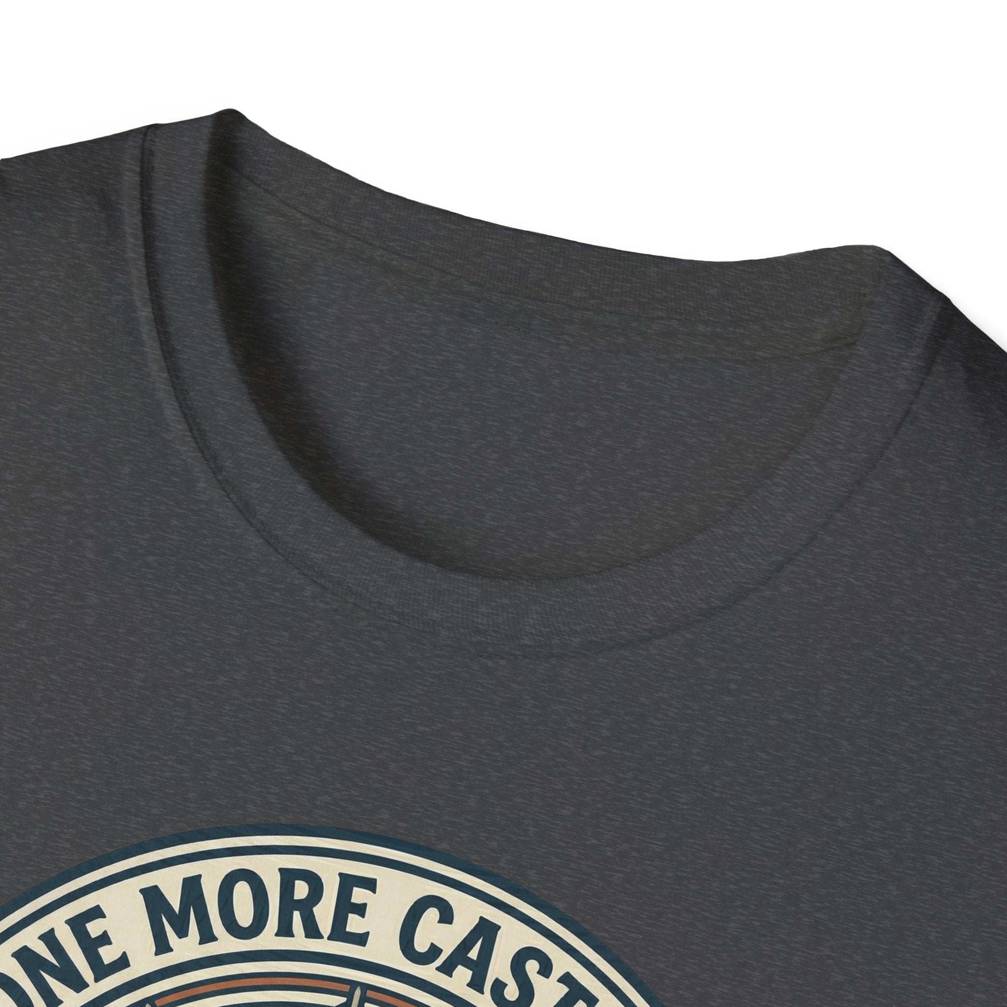 Just One More Cast Fishing T-Shirt | Retro Sunset Angler Design
