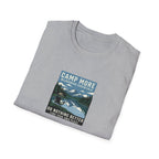 Camp More Wilderness Camping T-Shirt | Lake Mountain Poster Design