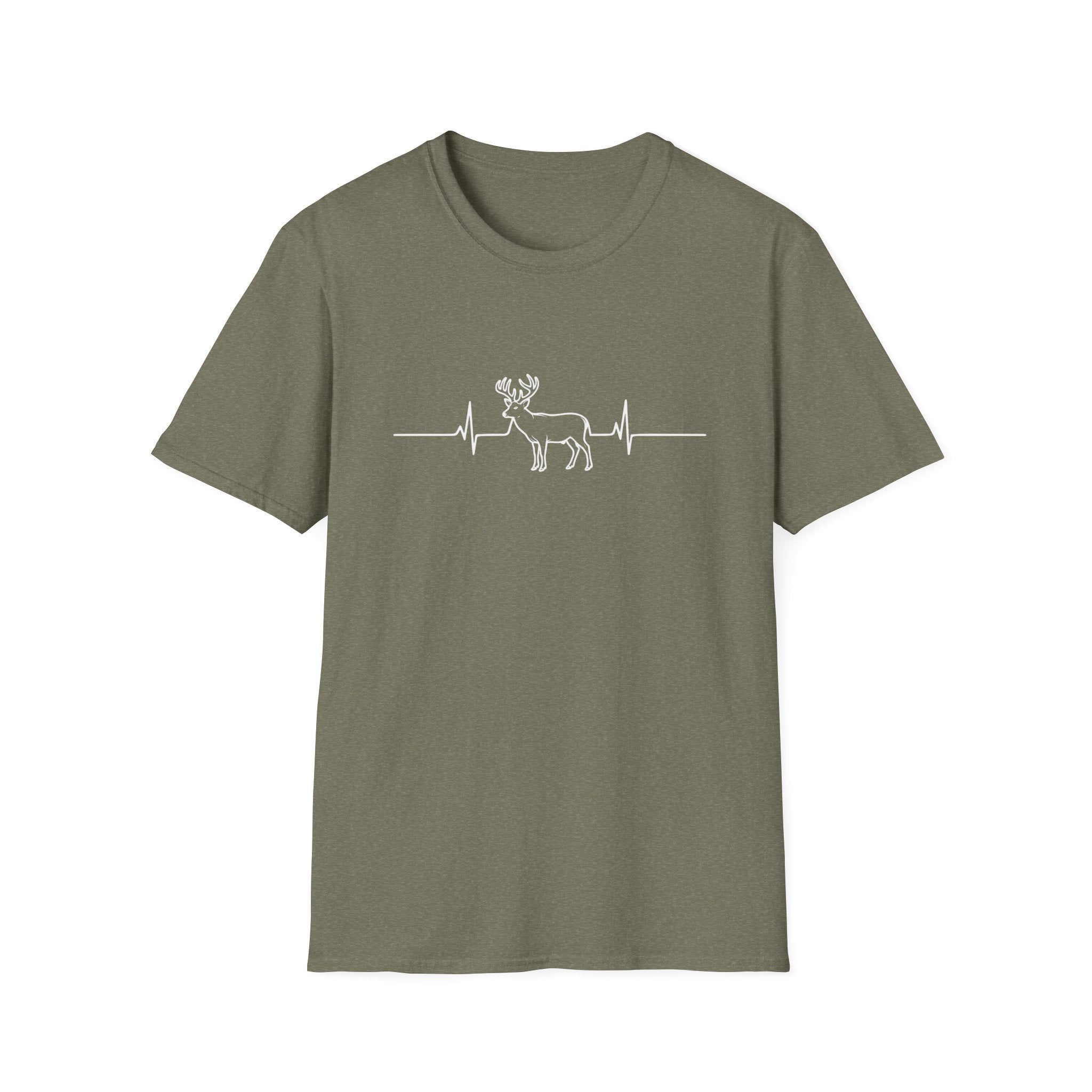 Buck Heartbeat Line T-Shirt | Deer EKG Graphic Tee