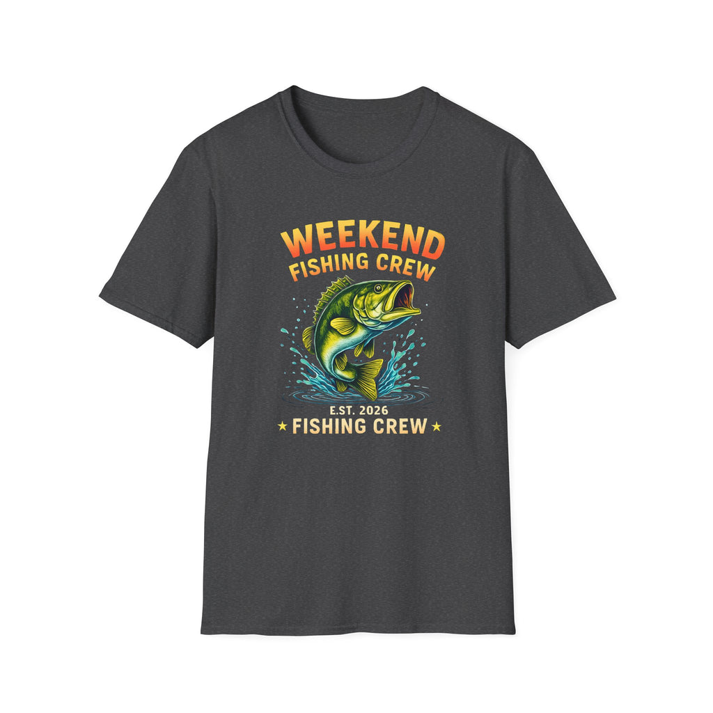Weekend Fishing Crew T-Shirt | Bass Fish Illustration, Angler Tee