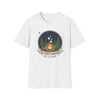 The Forest Whispers campfire scene T-Shirt | nighttime woods illustration