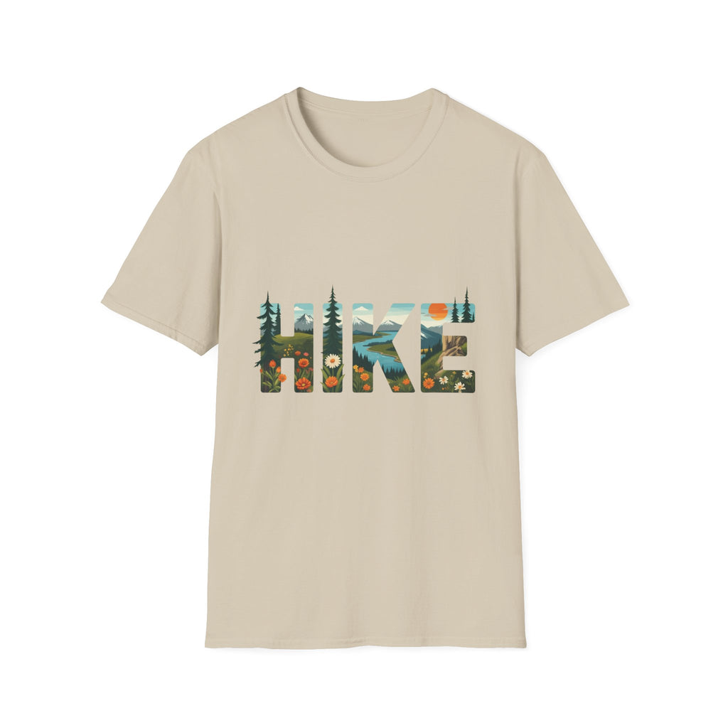 Hike nature typography T-Shirt | Outdoor hiking mountains forest design