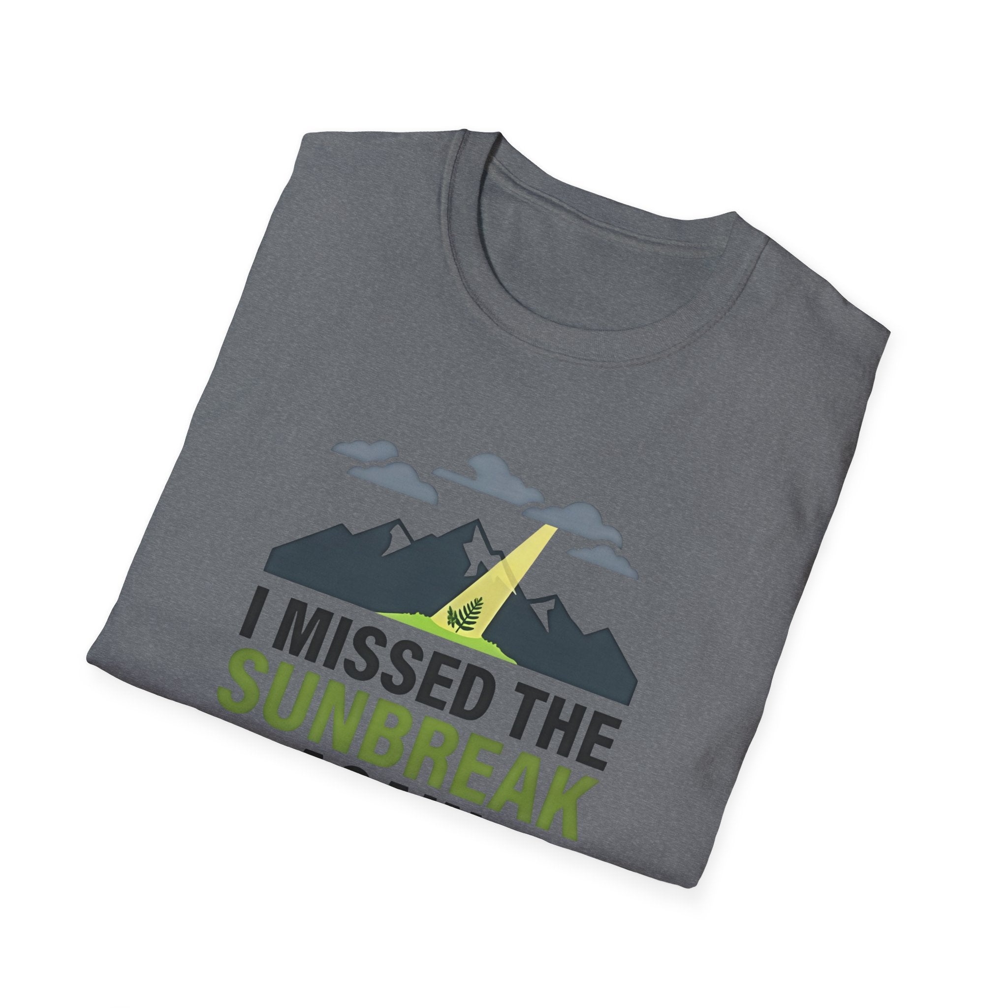 I Missed the Sunbreak Again T-Shirt | Mountain Lightning Graphic Tee