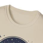 The Forest Whispers campfire scene T-Shirt | nighttime woods illustration
