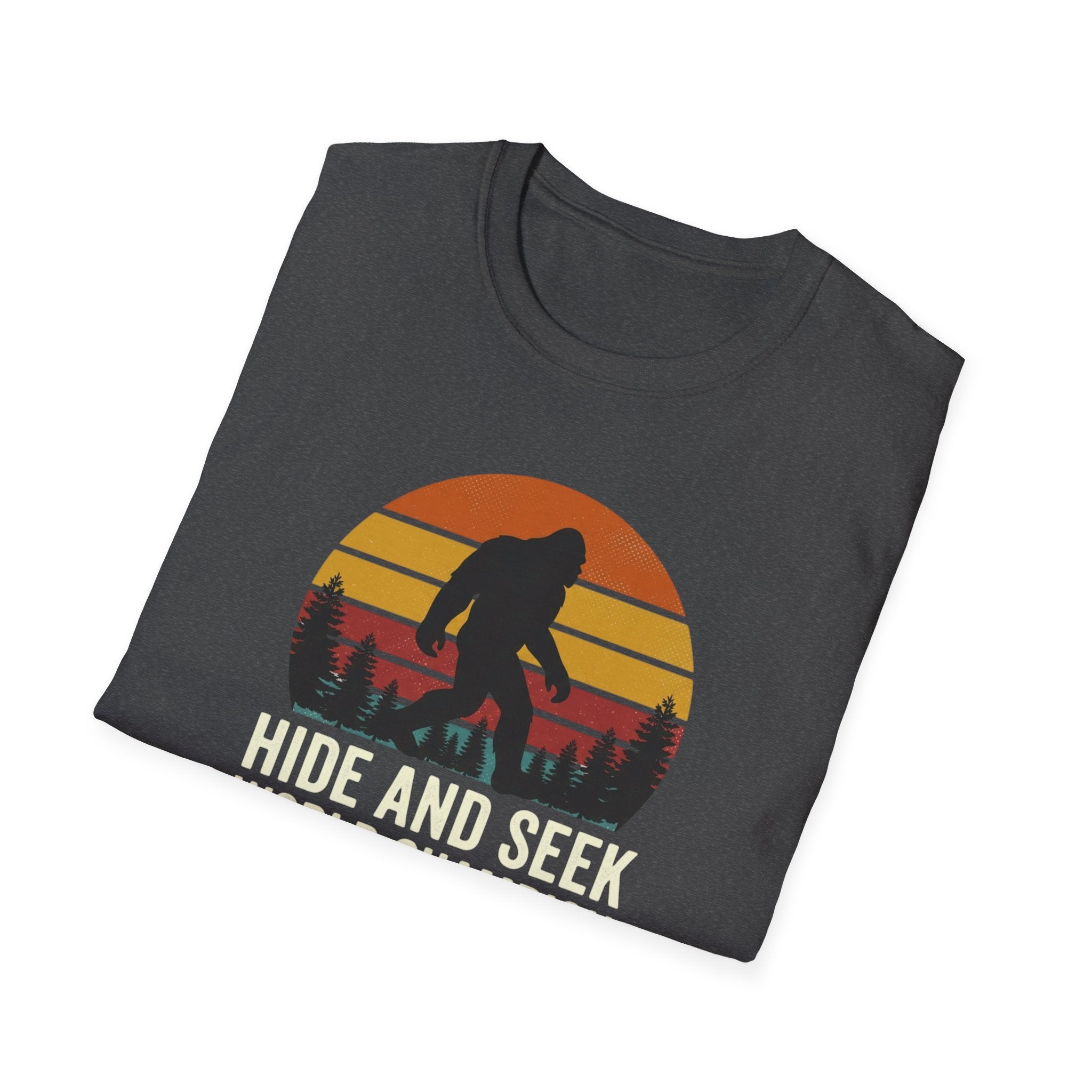 Bigfoot Silhouette Sunset T-Shirt | Retro Sasquatch Design