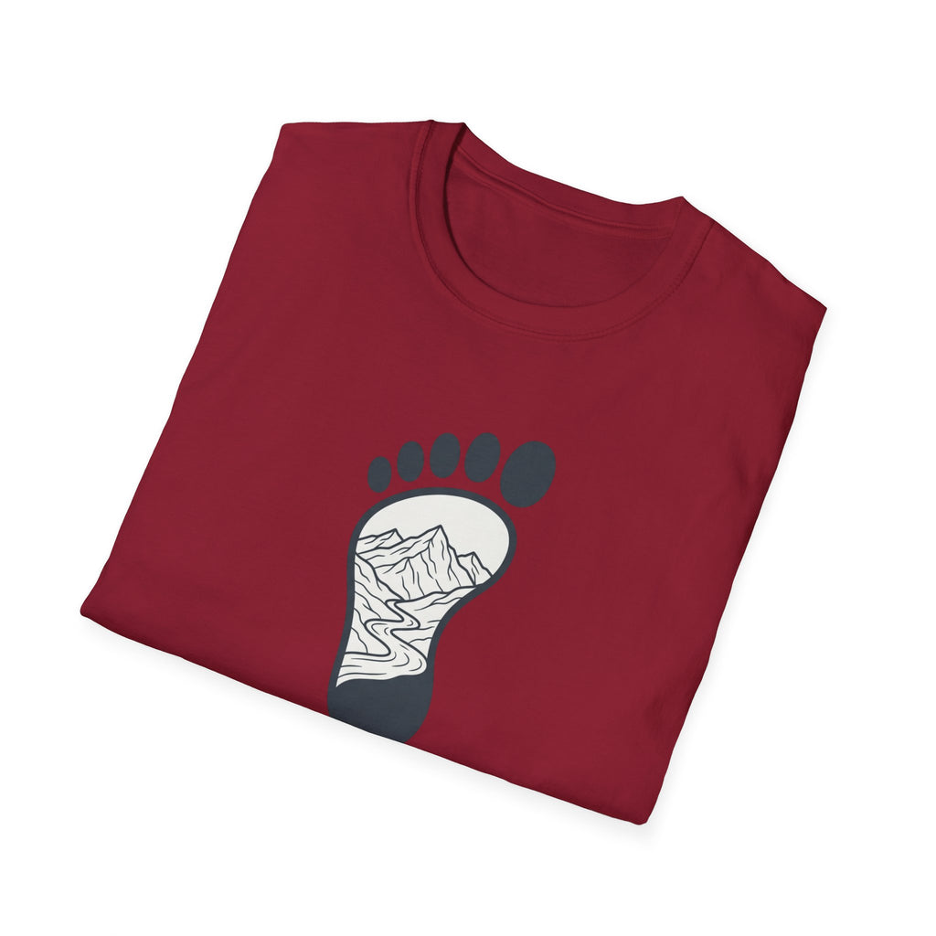 Leave No Trace footprint T-Shirt | Hiking mountain print