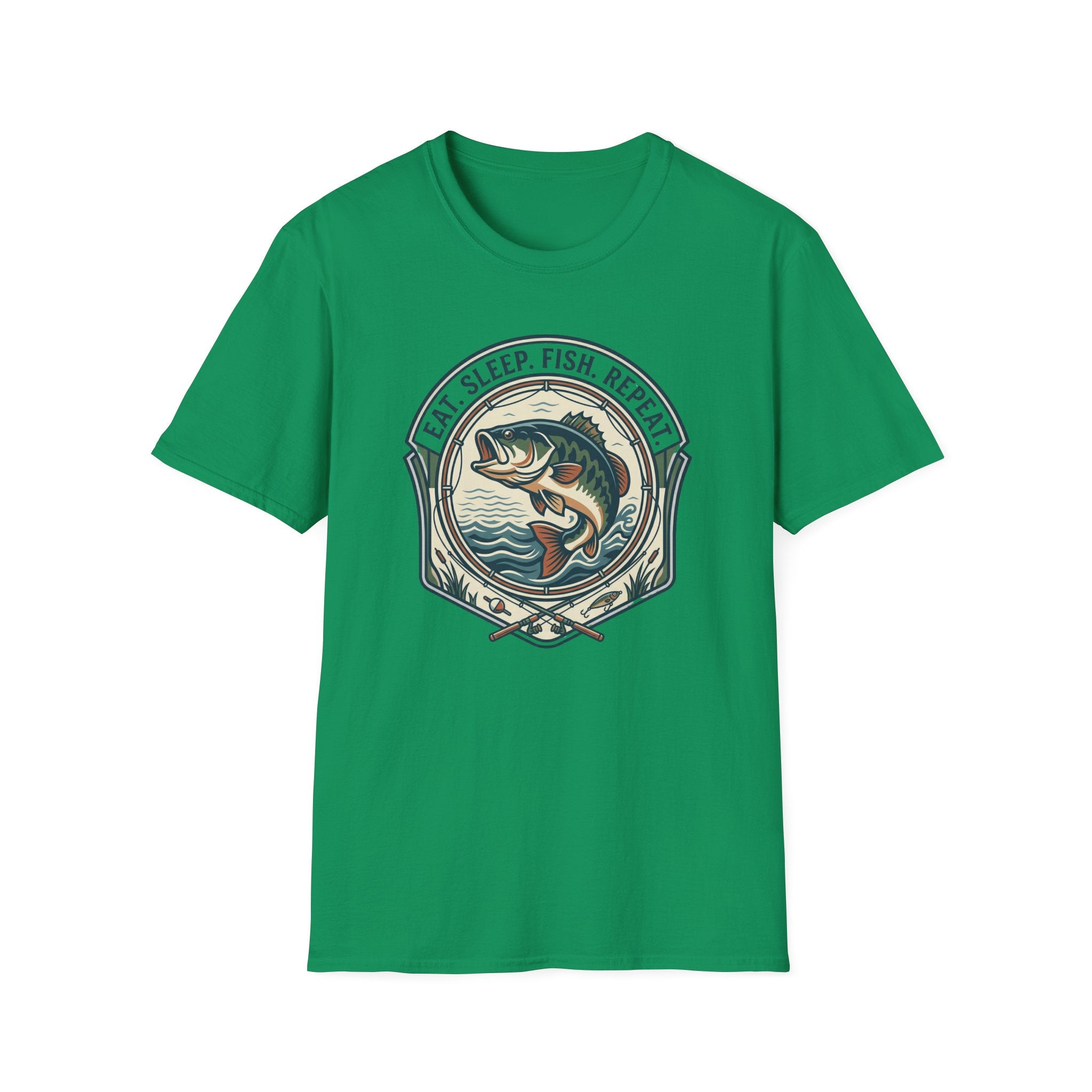 Eat Sleep Fish Repeat T-Shirt | Bass Fishing Graphic Tee