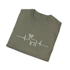 Buck Heartbeat Line T-Shirt | Deer EKG Graphic Tee