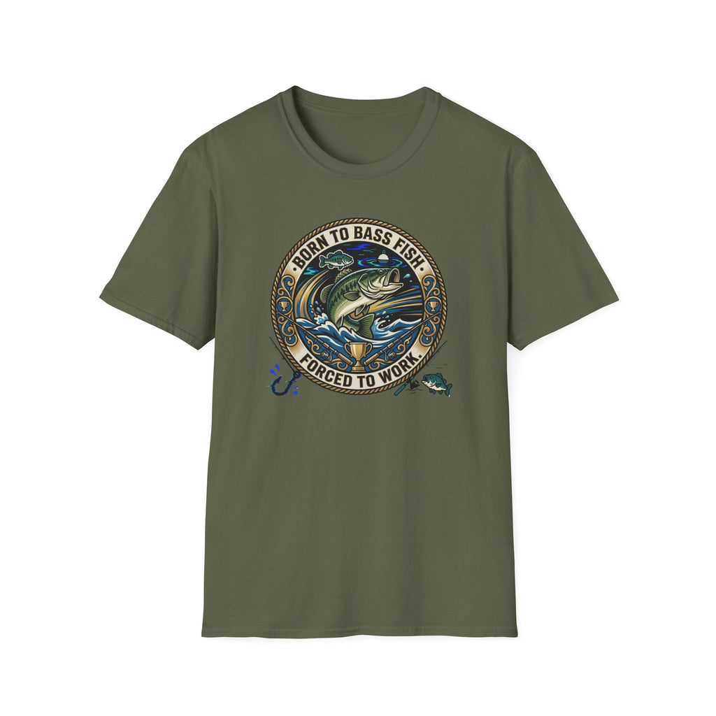 Born to Bass Fish graphic T-Shirt | Fishing Lure Illustration