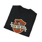 Seek The Wild emblem T-shirt | outdoor adventure badge design