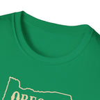 Oregon Bigfoot T-Shirt | Sasquatch Forest State Outline