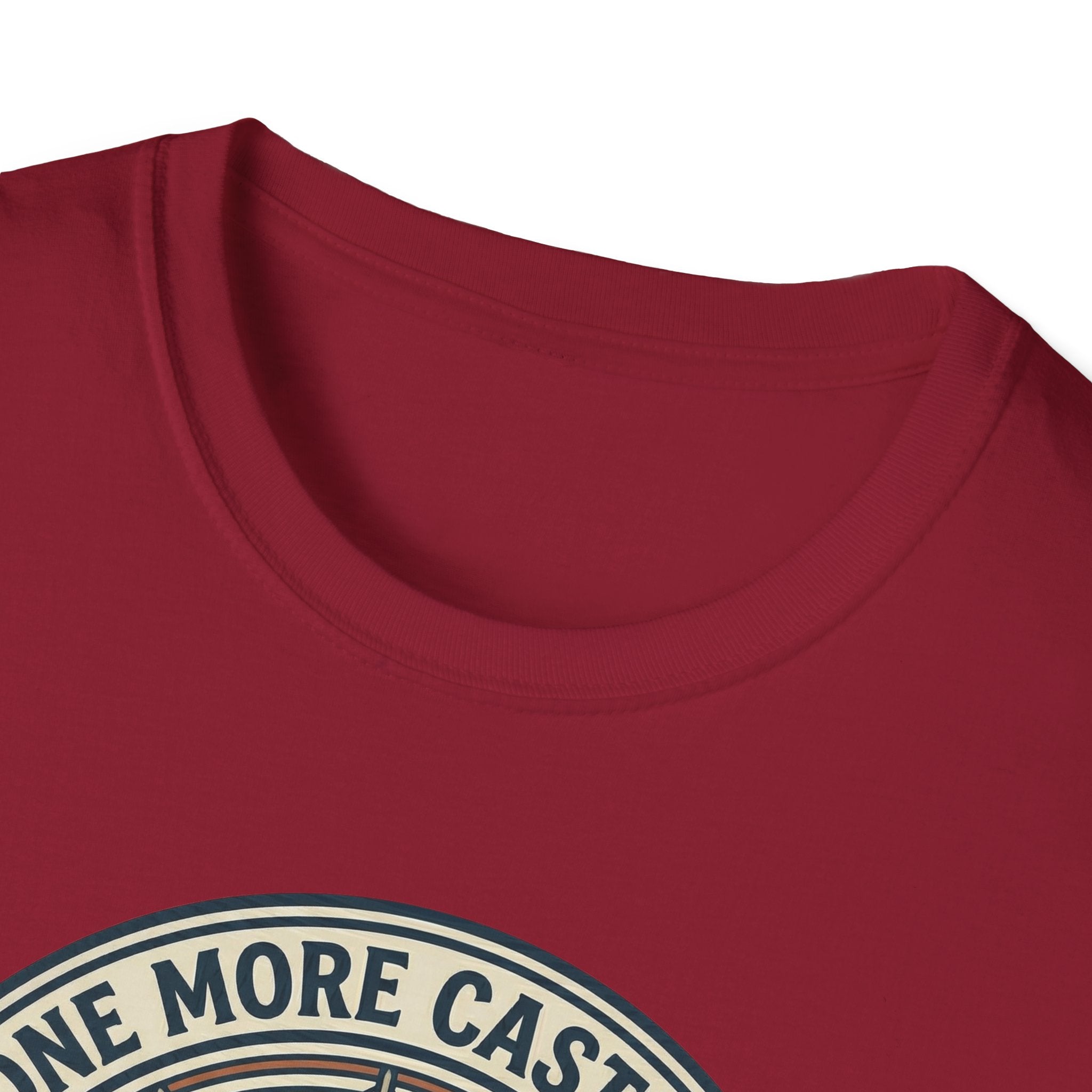 Just One More Cast Fishing T-Shirt | Retro Sunset Angler Design