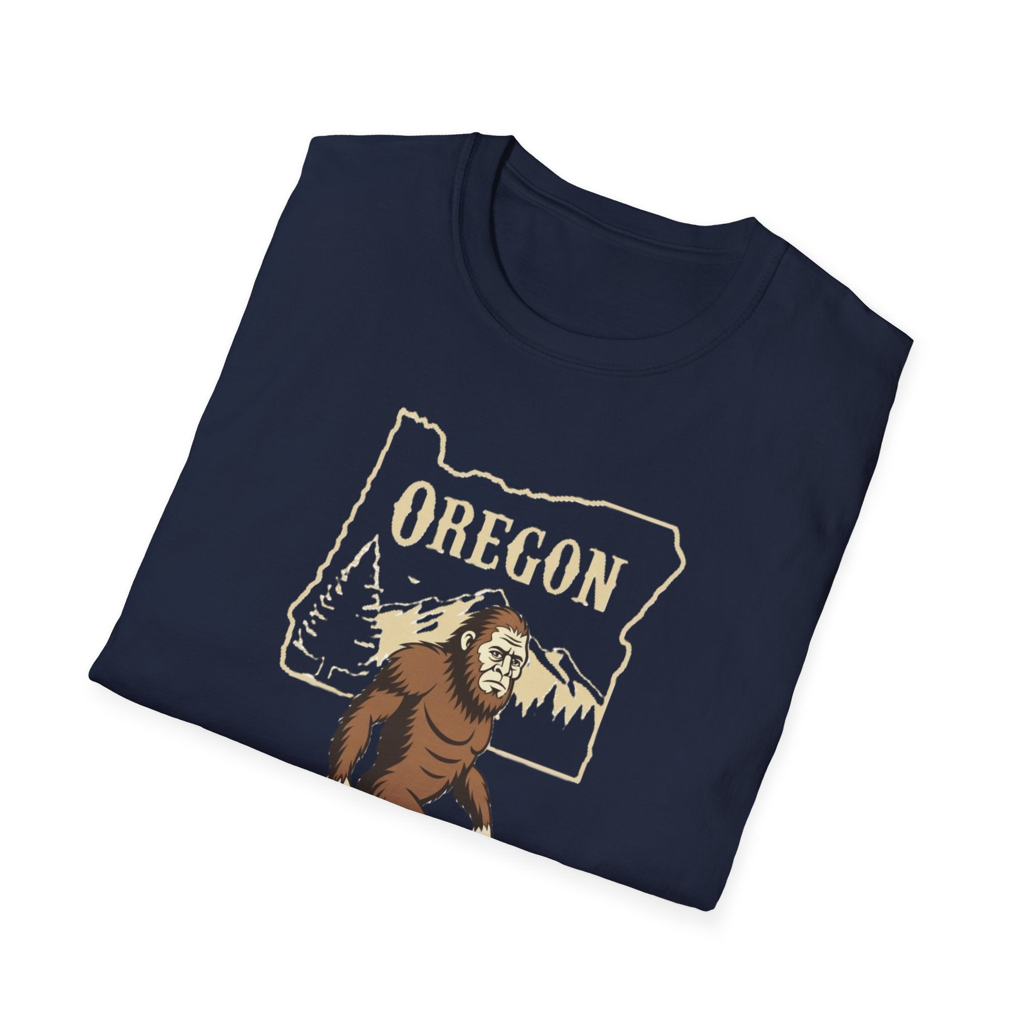 Oregon Bigfoot T-Shirt | Sasquatch Forest State Outline