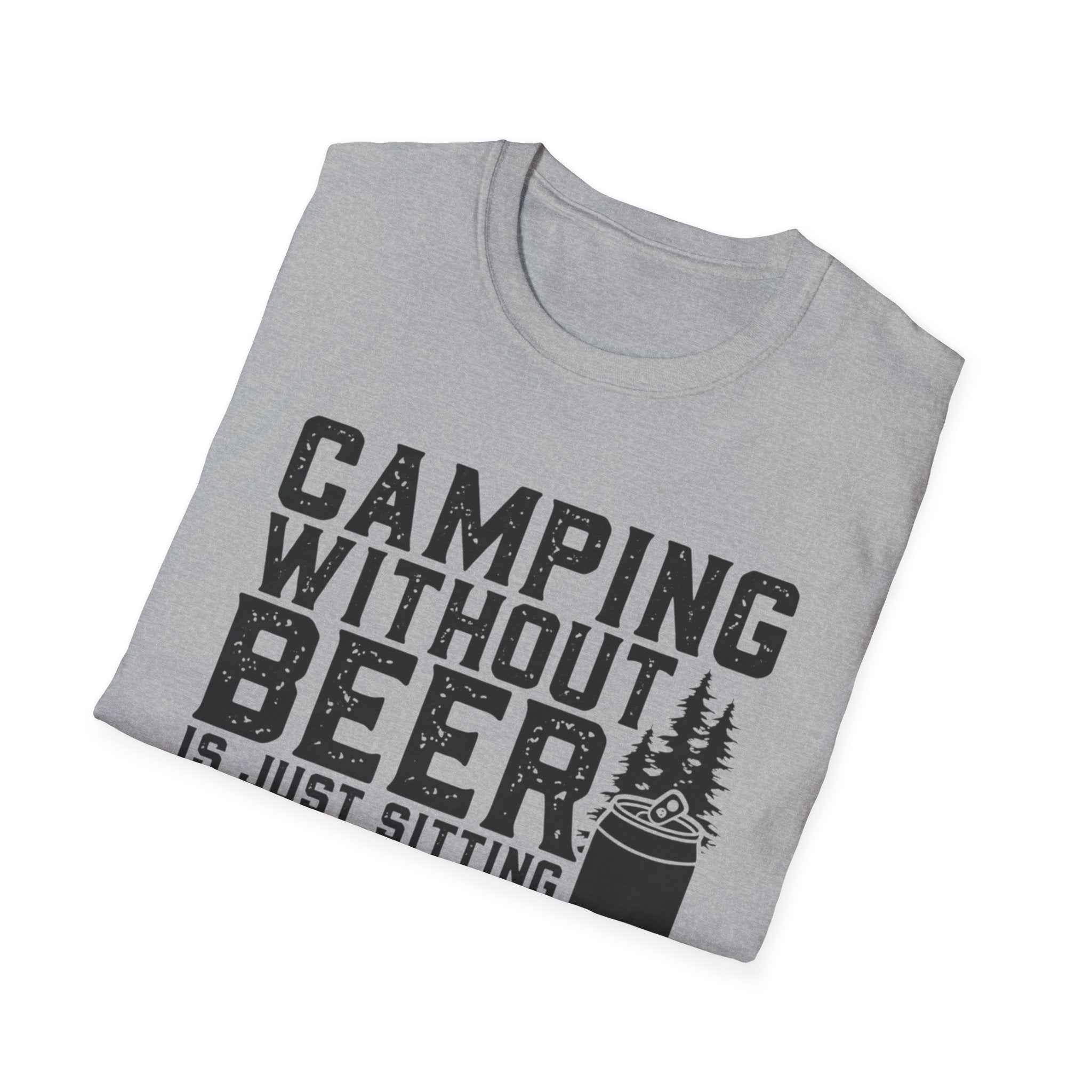 Camping Without Beer T-Shirt | Camping Saying, Beer Can Graphic