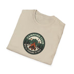 Campfire Club Patch design T-Shirt | Mountain Camping Logo Tee