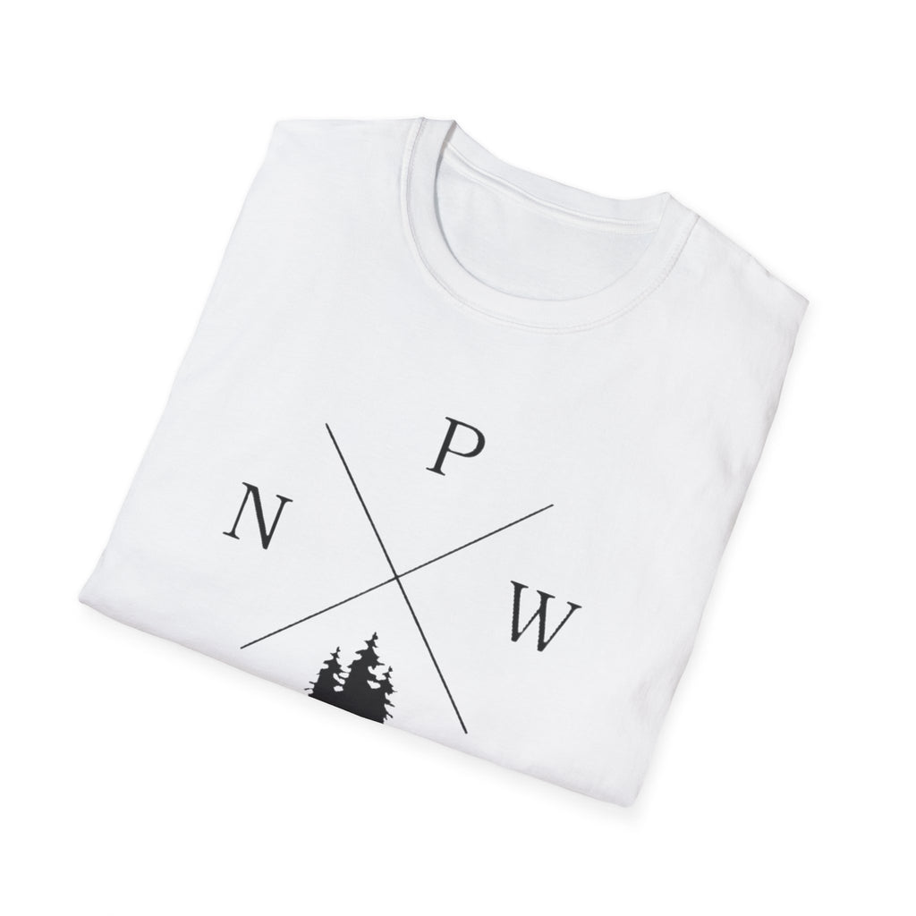 Compass Pines t-shirt | North South East West forest logo