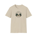 Campwood Trees Tent Graphic T-Shirt | Mountain Camping Logo, EST 1987