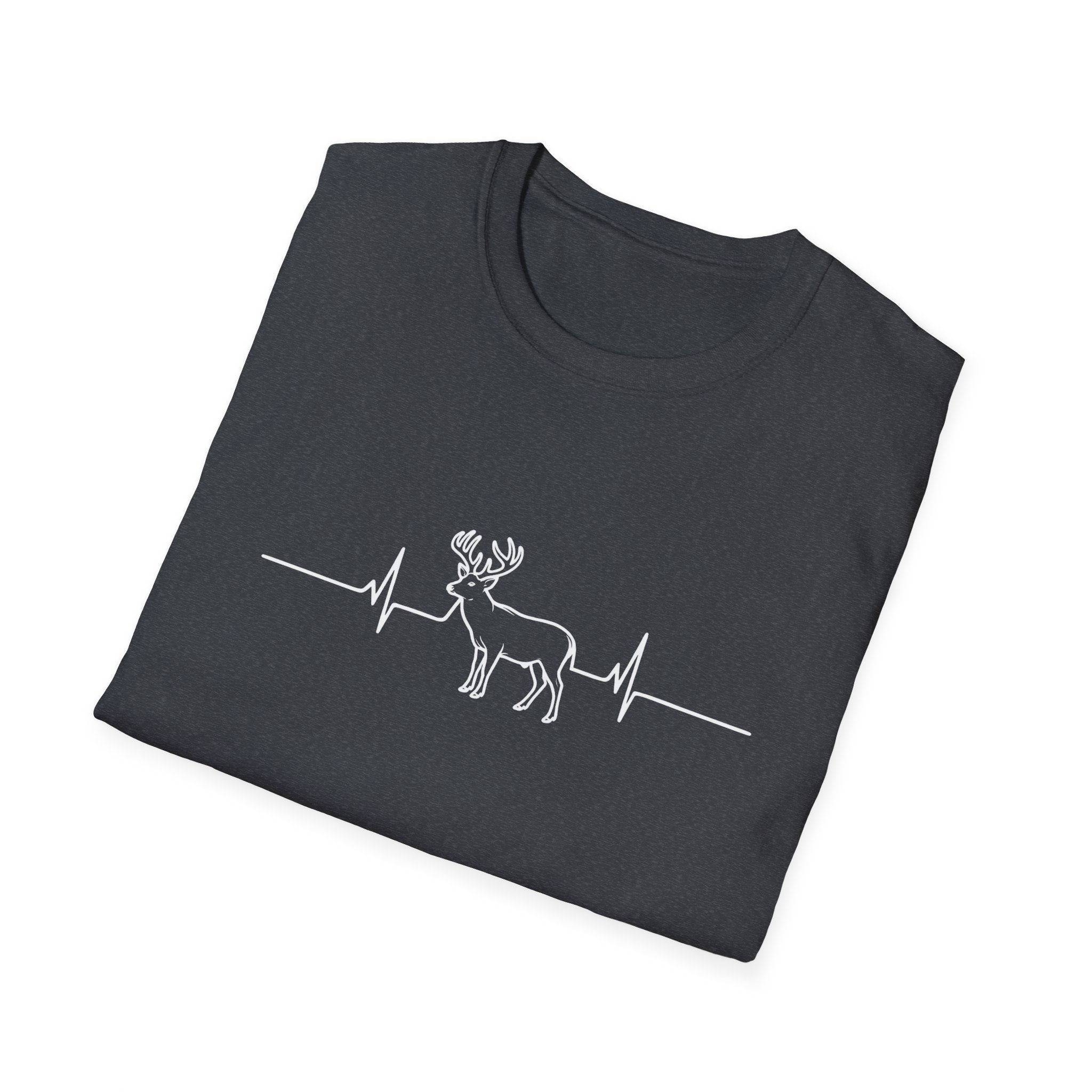 Buck Heartbeat Line T-Shirt | Deer EKG Graphic Tee