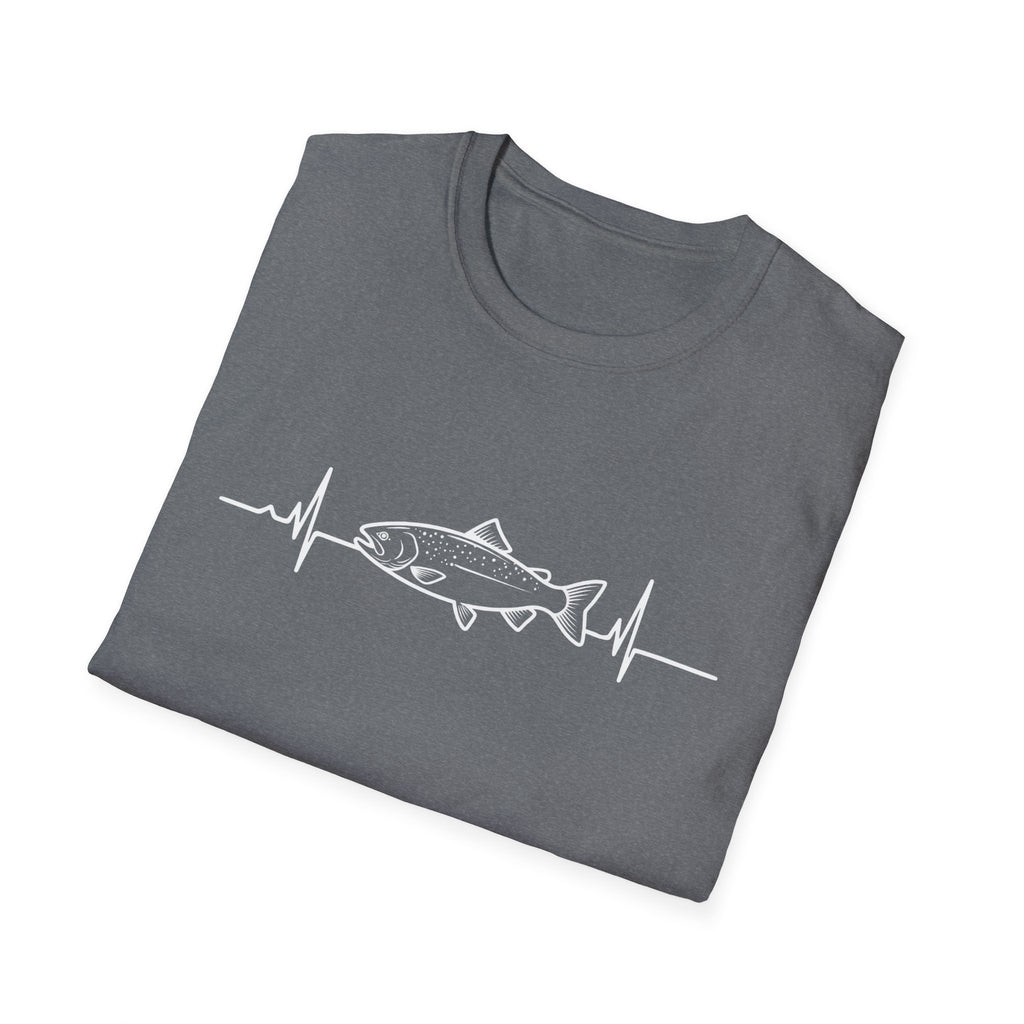 Trout Heartbeat Line T-Shirt | Fishing Graphic