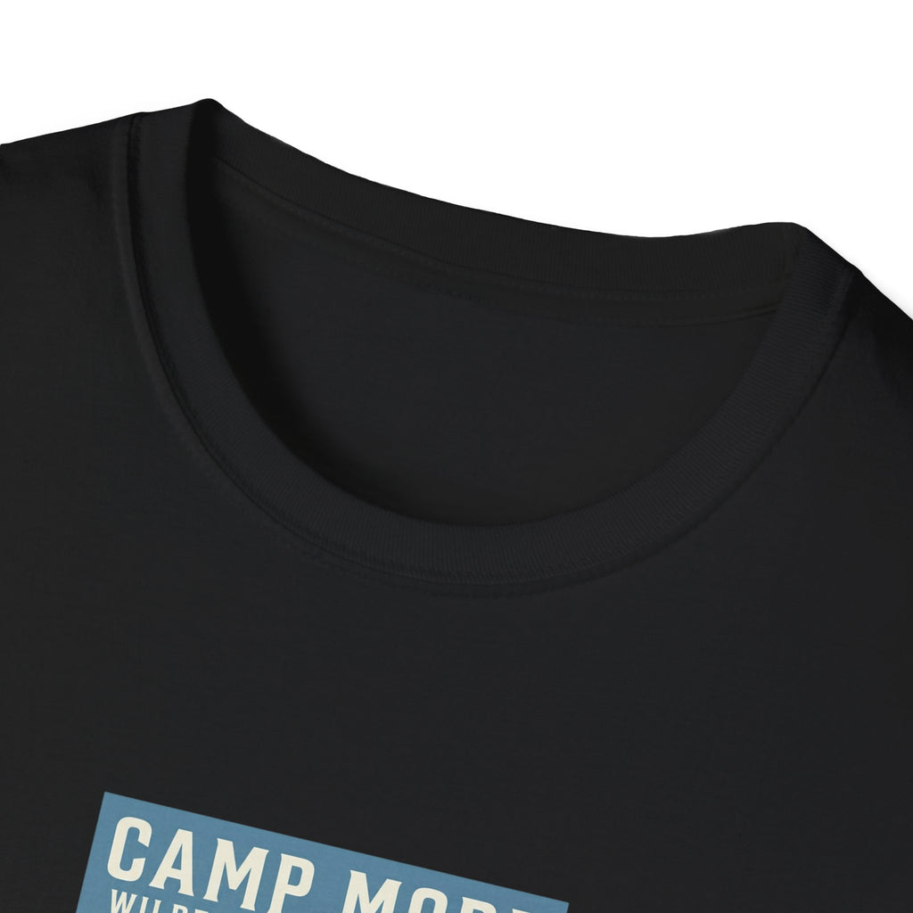 Camp More Wilderness Camping T-Shirt | Lake Mountain Poster Design