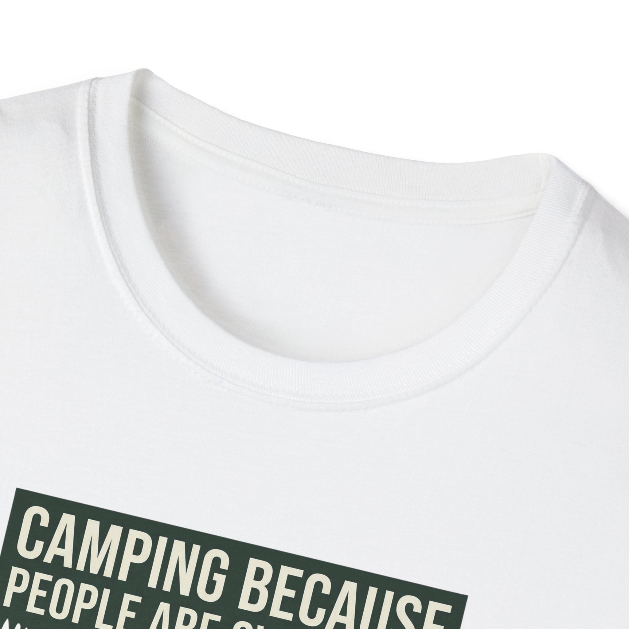 Camping Because People Are Overrated T-Shirt | Camper Graphic Tee, Forest Tent Design