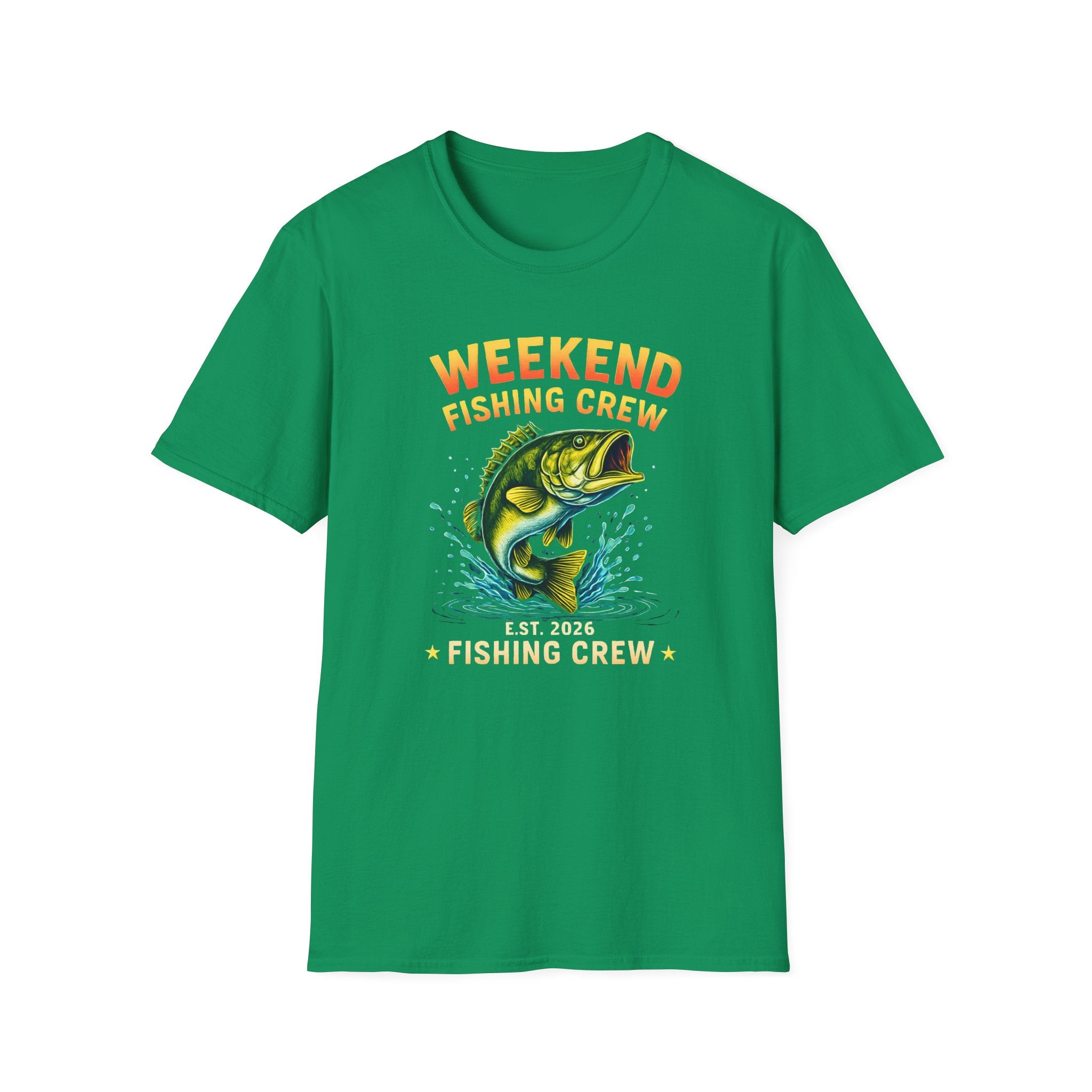 Weekend Fishing Crew T-Shirt | Bass Fish Illustration, Angler Tee