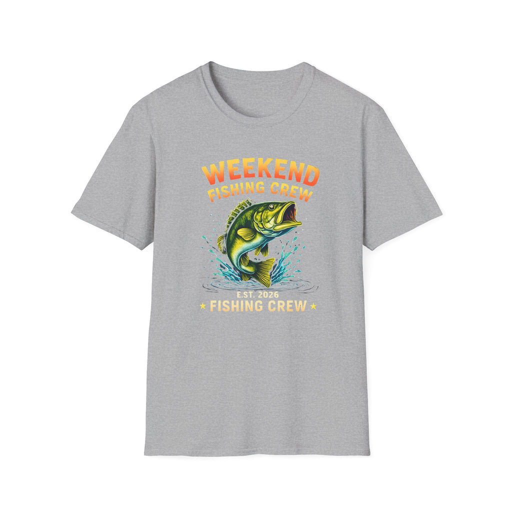 Weekend Fishing Crew T-Shirt | Bass Fish Illustration, Angler Tee
