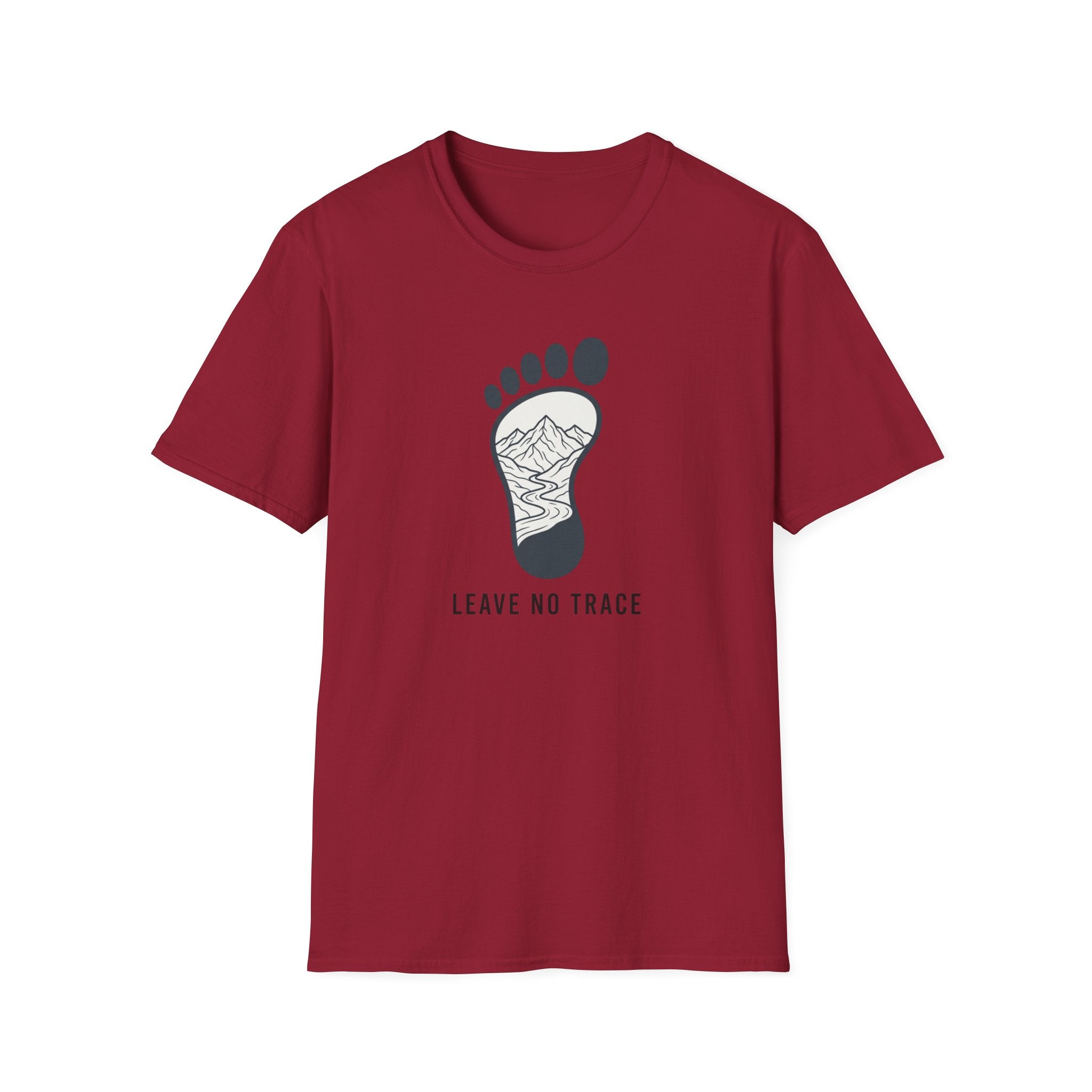 Leave No Trace footprint T-Shirt | Hiking mountain print