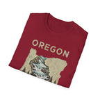 Oregon waterfall state map T-Shirt | River, Pines, Nature