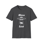 Aliens Exist T-Shirt | UFO Cow Abduction Graphic