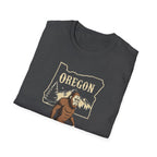Oregon Bigfoot T-Shirt | Sasquatch Forest State Outline