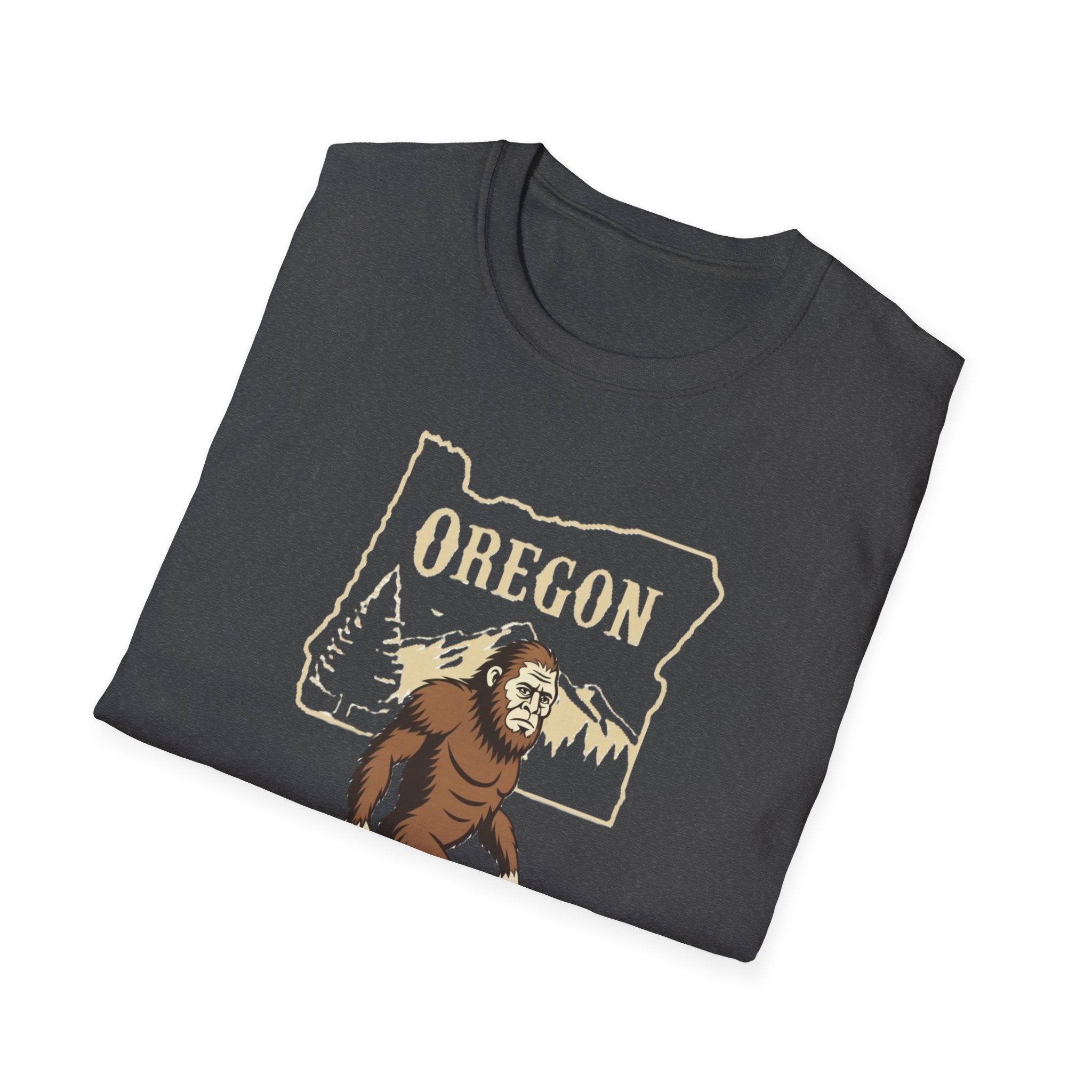 Oregon Bigfoot T-Shirt | Sasquatch Forest State Outline