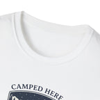 Camped Here Close Enough | T-Shirt, Canoe Lake Camping Graphic
