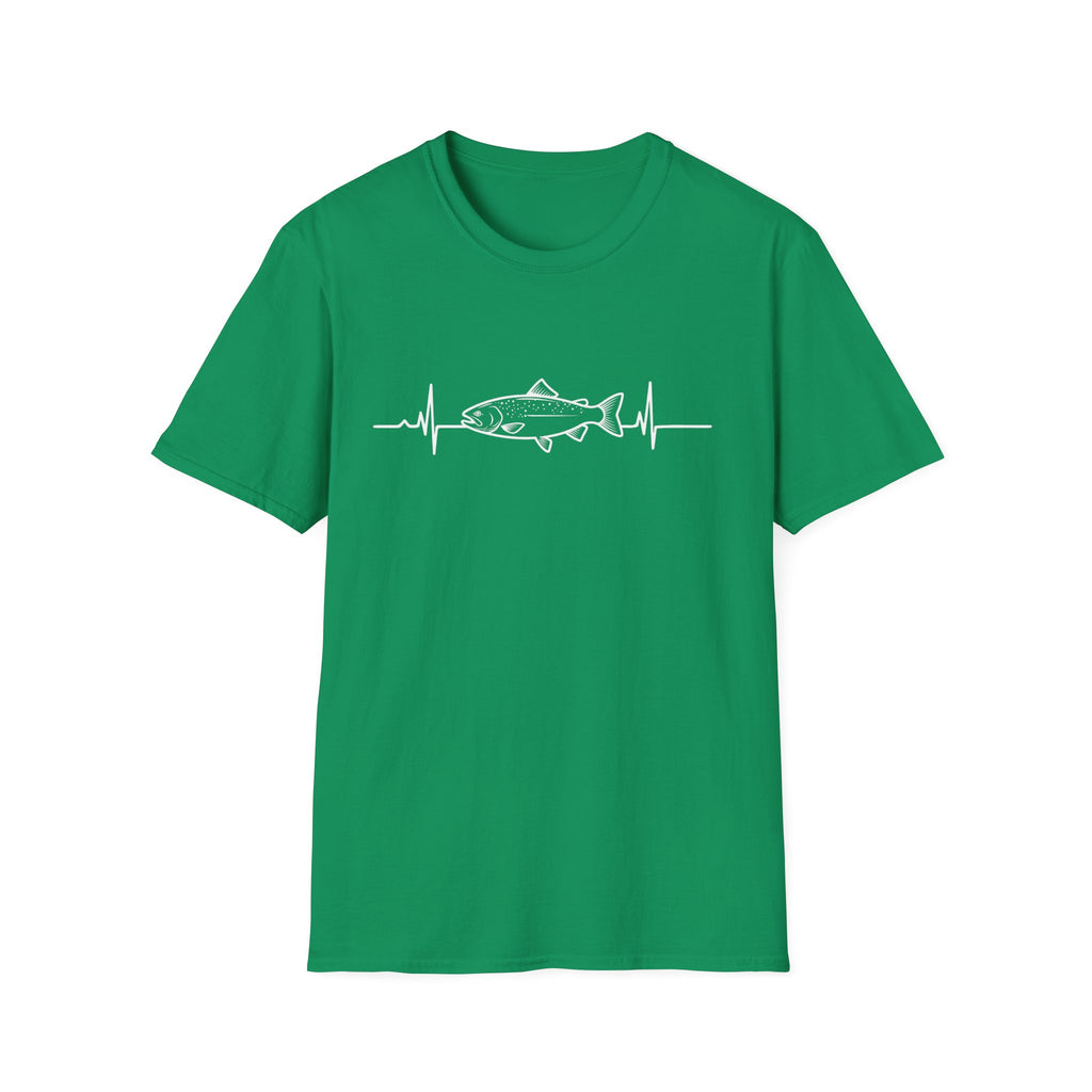 Trout Heartbeat Line T-Shirt | Fishing Graphic