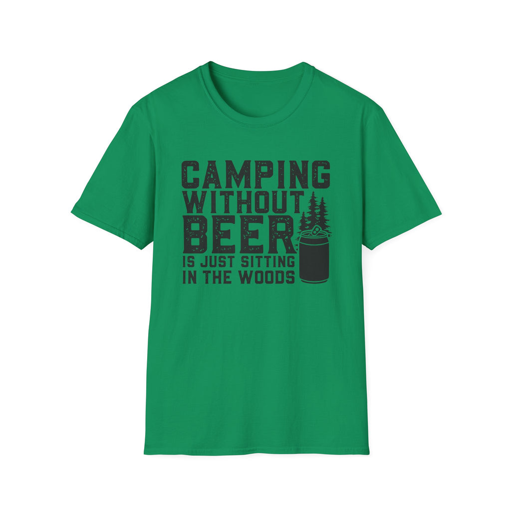 Camping Without Beer T-Shirt | Camping Saying, Beer Can Graphic