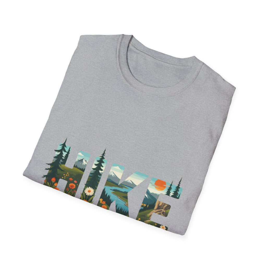 Hike nature typography T-Shirt | Outdoor hiking mountains forest design